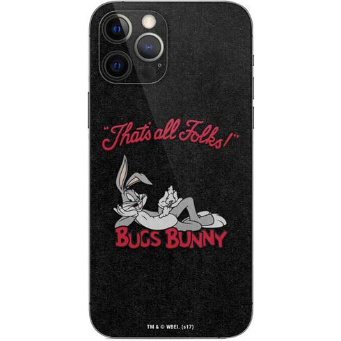 Looney Tunes Bugs Bunny Thats All Folks iPhone 12 Pro Skin