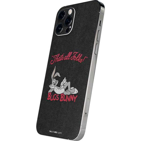 Looney Tunes Bugs Bunny Thats All Folks iPhone 12 Pro Skin