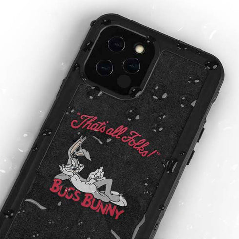 Looney Tunes Bugs Bunny Thats All Folks iPhone 12 Pro Waterproof Case