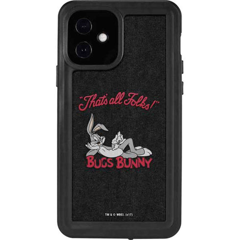 Looney Tunes Bugs Bunny Thats All Folks iPhone 12 Waterproof Case