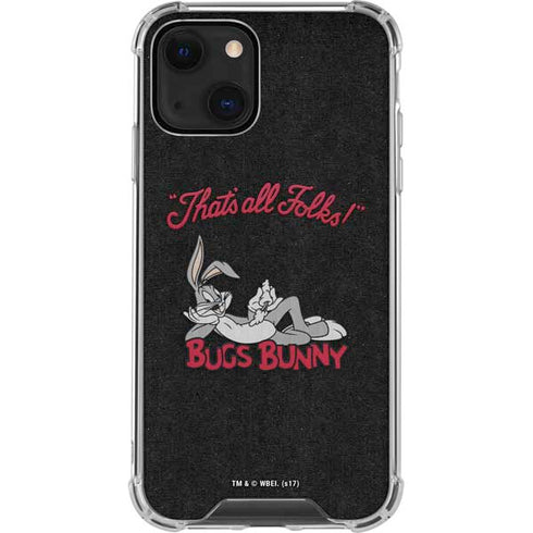 Looney Tunes Bugs Bunny Thats All Folks iPhone 13 Clear Case