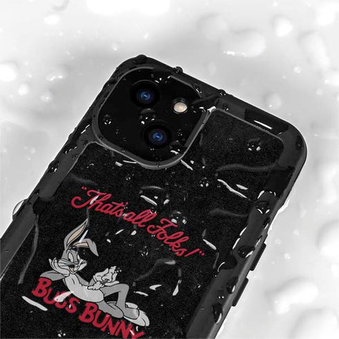 Looney Tunes Bugs Bunny Thats All Folks iPhone 13 Mini Waterproof Case
