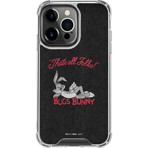 Looney Tunes Bugs Bunny Thats All Folks iPhone 13 Pro Clear Case