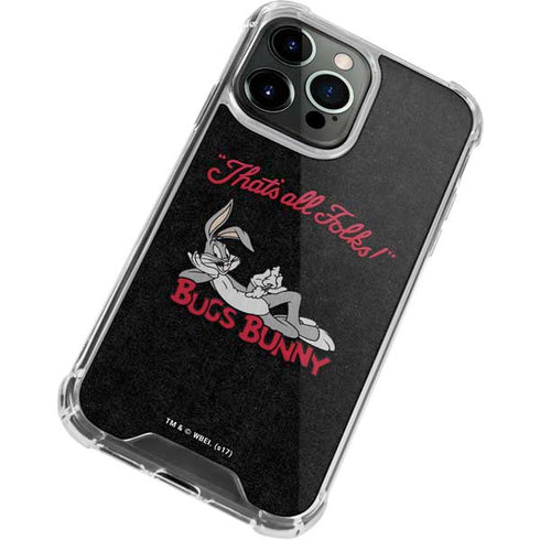 Looney Tunes Bugs Bunny Thats All Folks iPhone 13 Pro Clear Case