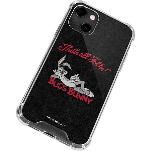 Looney Tunes Bugs Bunny Thats All Folks iPhone 14 Clear Case