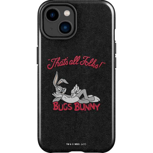 Looney Tunes Bugs Bunny Thats All Folks iPhone 15 Plus Impact Case