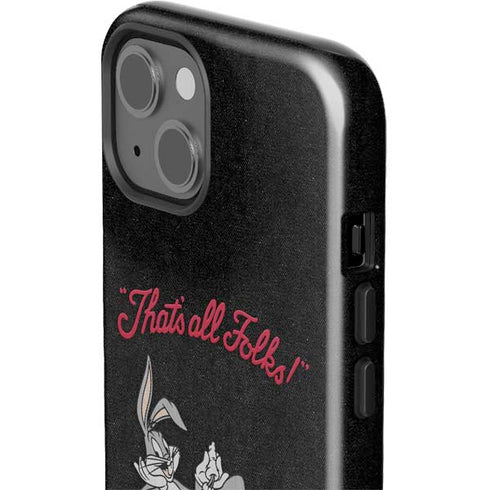 Looney Tunes Bugs Bunny Thats All Folks iPhone 15 Impact Case