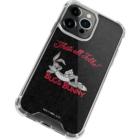 Looney Tunes Bugs Bunny Thats All Folks iPhone 15 Pro Clear Case