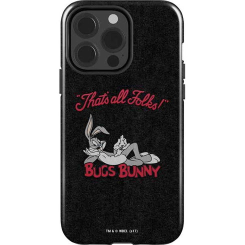 Looney Tunes Bugs Bunny Thats All Folks iPhone 15 Pro Impact Case