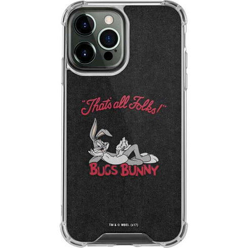 Looney Tunes Bugs Bunny Thats All Folks iPhone 14 Pro Max Clear Case