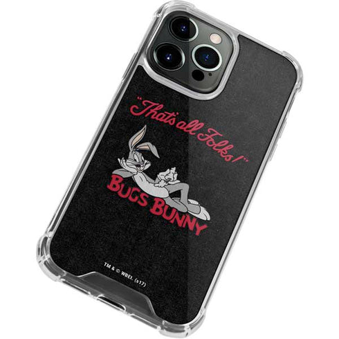 Looney Tunes Bugs Bunny Thats All Folks iPhone 15 Pro Max Clear Case