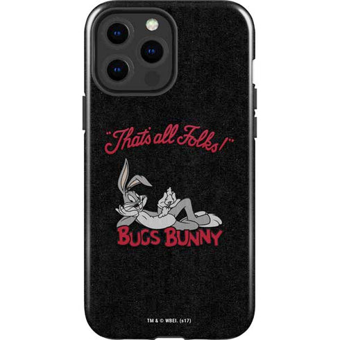 Looney Tunes Bugs Bunny Thats All Folks iPhone 15 Pro Max Impact Case