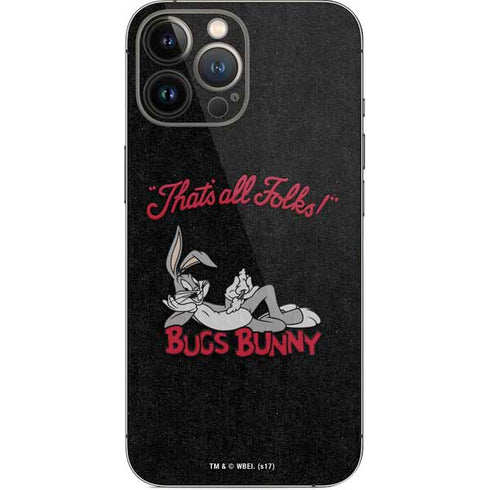 Looney Tunes Bugs Bunny Thats All Folks iPhone 14 Pro Max Skin