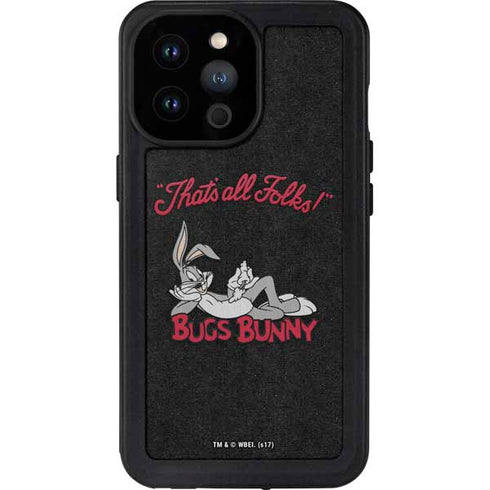 Looney Tunes Bugs Bunny Thats All Folks iPhone 14 Pro Max Waterproof Case