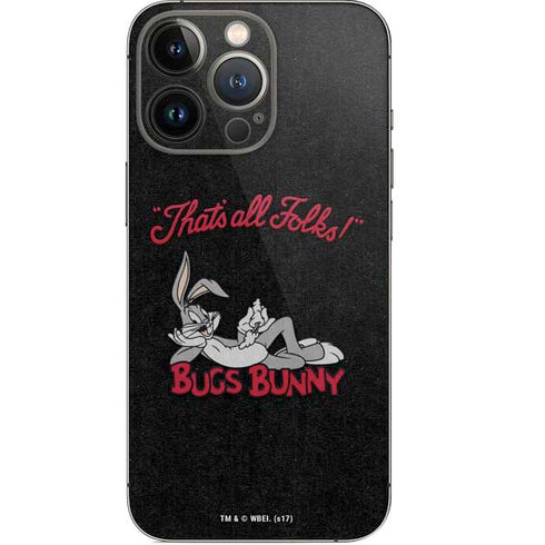 Looney Tunes Bugs Bunny Thats All Folks iPhone 14 Pro Skin