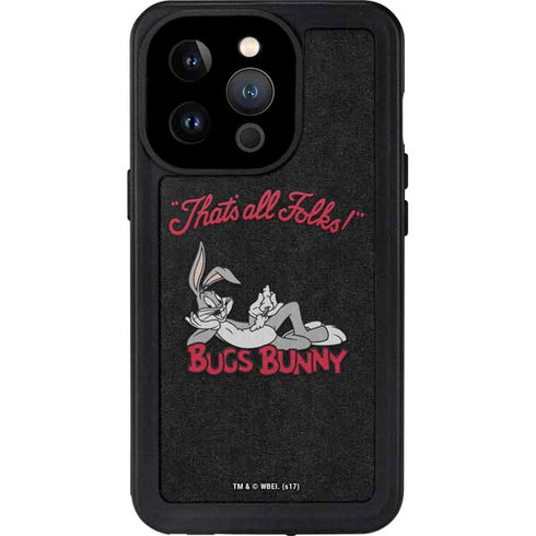 Looney Tunes Bugs Bunny Thats All Folks iPhone 14 Pro Waterproof Case