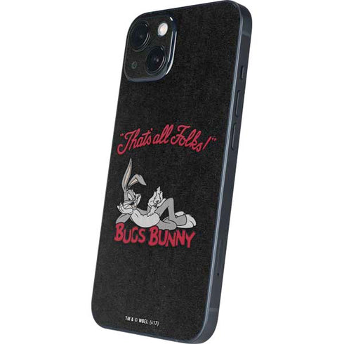 Looney Tunes Bugs Bunny Thats All Folks iPhone 14 Skin