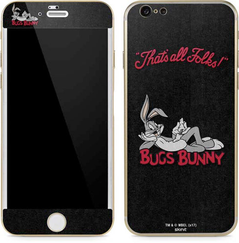 Looney Tunes Bugs Bunny Thats All Folks iPhone 6/6s Skin