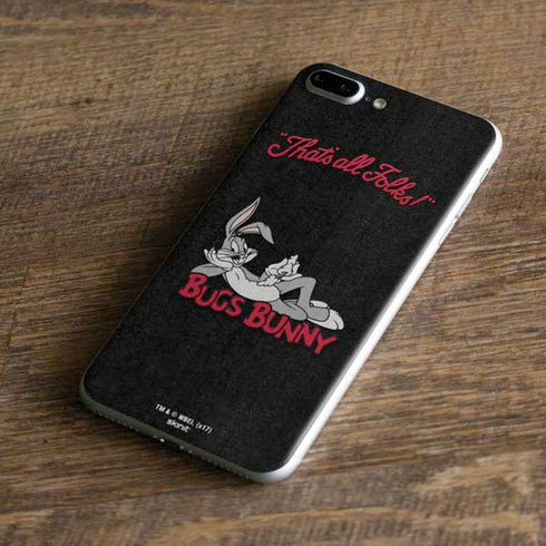 Looney Tunes Bugs Bunny Thats All Folks iPhone 8 Plus Skin