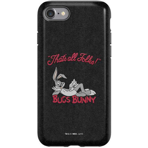 Looney Tunes Bugs Bunny Thats All Folks iPhone SE (2nd & 3rd Gen) Pro Case