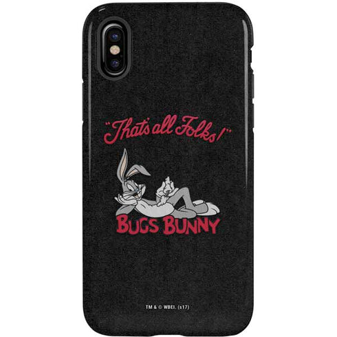 Looney Tunes Bugs Bunny Thats All Folks iPhone X Pro Case