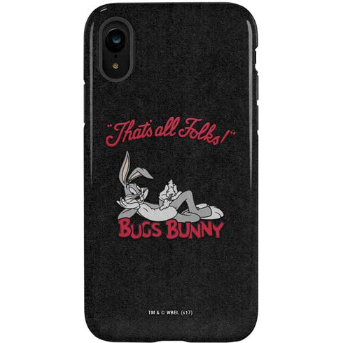 Looney Tunes Bugs Bunny Thats All Folks iPhone XR Pro Case