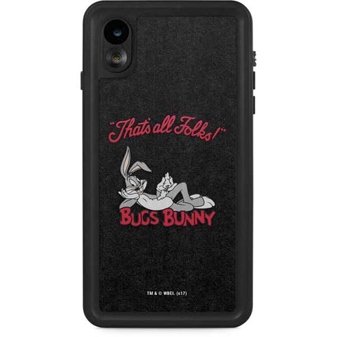 Looney Tunes Bugs Bunny Thats All Folks iPhone XR Waterproof Case