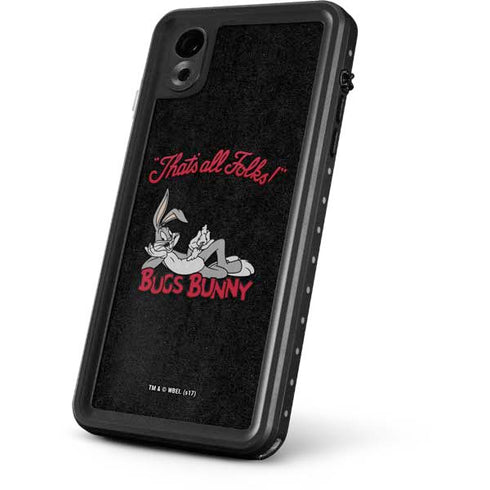 Looney Tunes Bugs Bunny Thats All Folks iPhone XR Waterproof Case