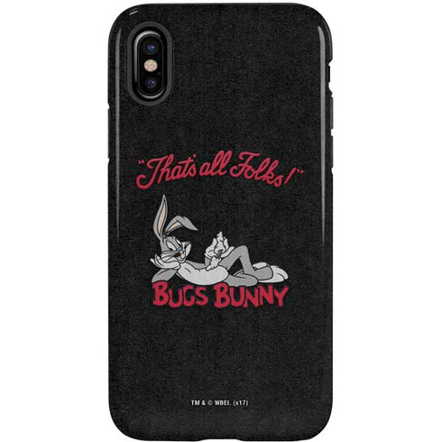 Looney Tunes Bugs Bunny Thats All Folks iPhone XS Pro Case