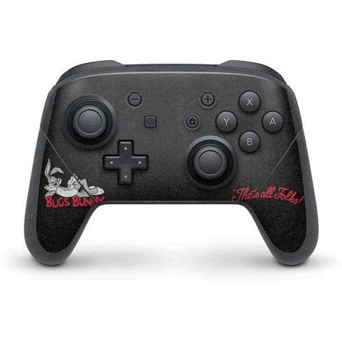 Looney Tunes Bugs Bunny Thats All Folks Nintendo Switch Pro Controller Skin