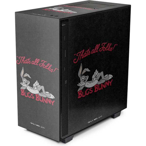 Looney Tunes Bugs Bunny Thats All Folks NZXT H510 Compact ATX Mid-Tower Case Skin