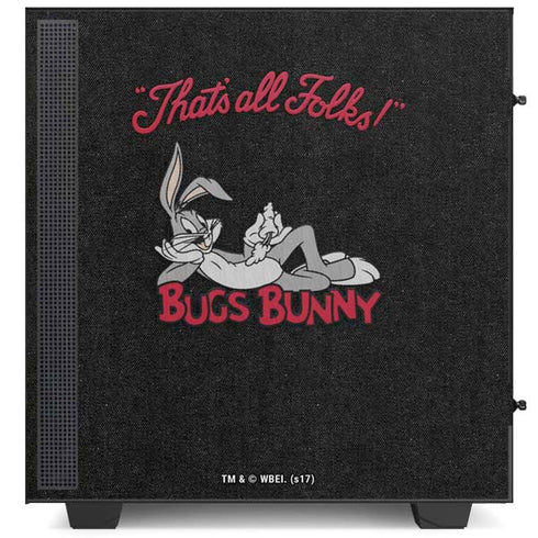 Looney Tunes Bugs Bunny Thats All Folks NZXT H510 Compact ATX Mid-Tower Case Skin