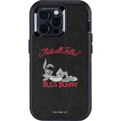 Looney Tunes Bugs Bunny Thats All Folks Otterbox Defender iPhone Skin