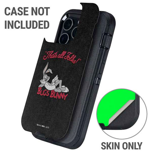 Looney Tunes Bugs Bunny Thats All Folks Otterbox Defender iPhone Skin