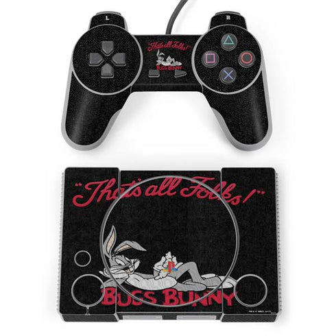 Looney Tunes Bugs Bunny Thats All Folks PlayStation Classic Bundle Skin
