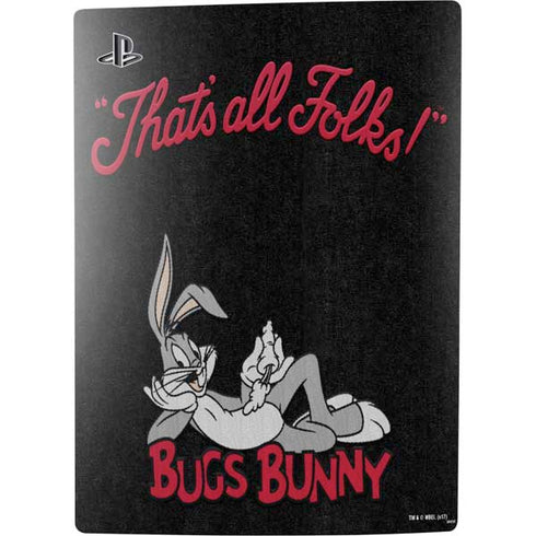 Looney Tunes Bugs Bunny Thats All Folks PS5 Digital Edition Bundle Skin