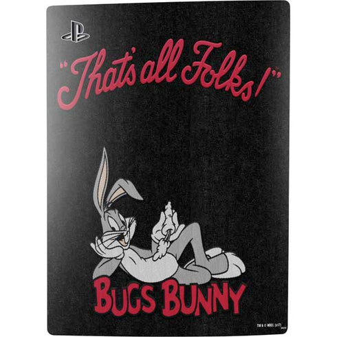 Looney Tunes Bugs Bunny Thats All Folks PS5 Digital Edition Console Skin