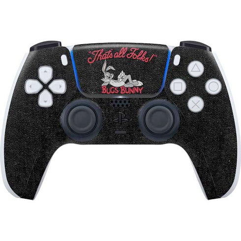 Looney Tunes Bugs Bunny Thats All Folks PS5 Controller Skin