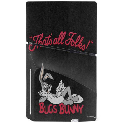 Looney Tunes Bugs Bunny Thats All Folks PS5 Slim Disk Console Skin