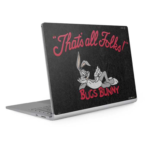 Looney Tunes Bugs Bunny Thats All Folks Surface Book 2 13.5in Skin