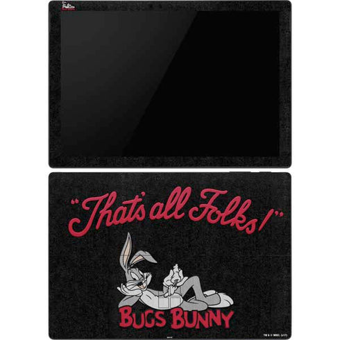 Looney Tunes Bugs Bunny Thats All Folks Surface Pro 6 Skin