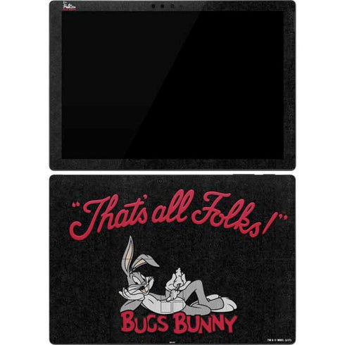Looney Tunes Bugs Bunny Thats All Folks Surface Pro 7 Skin