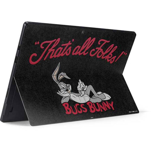 Looney Tunes Bugs Bunny Thats All Folks Surface Pro 7 Skin