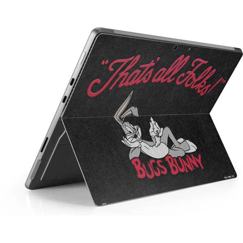 Looney Tunes Bugs Bunny Thats All Folks Surface Pro 9 Skin