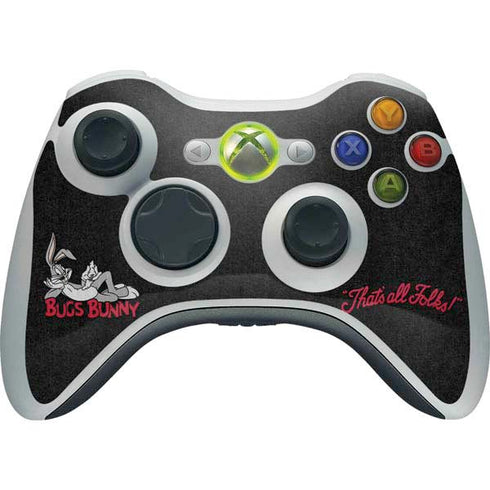 Looney Tunes Bugs Bunny Thats All Folks Xbox 360 Wireless Controller Skin