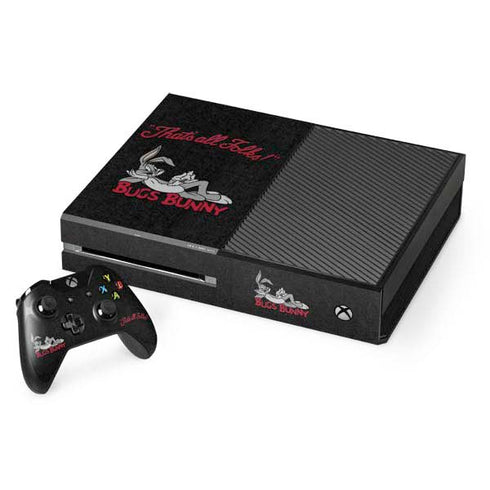 Looney Tunes Bugs Bunny Thats All Folks Xbox One Console and Controller Bundle Skin