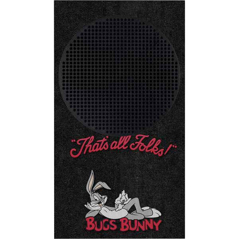 Looney Tunes Bugs Bunny Thats All Folks Xbox Series S Console Skin