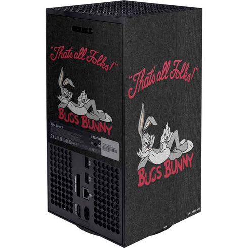 Looney Tunes Bugs Bunny Thats All Folks Xbox Series X Bundle Skin