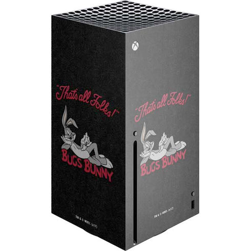 Looney Tunes Bugs Bunny Thats All Folks Xbox Series X Console Skin