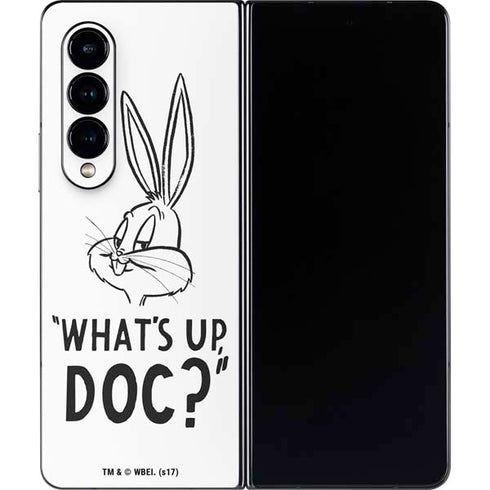 Looney Tunes Bugs Bunny Whats Up Doc Galaxy Z Fold4 5G Skin